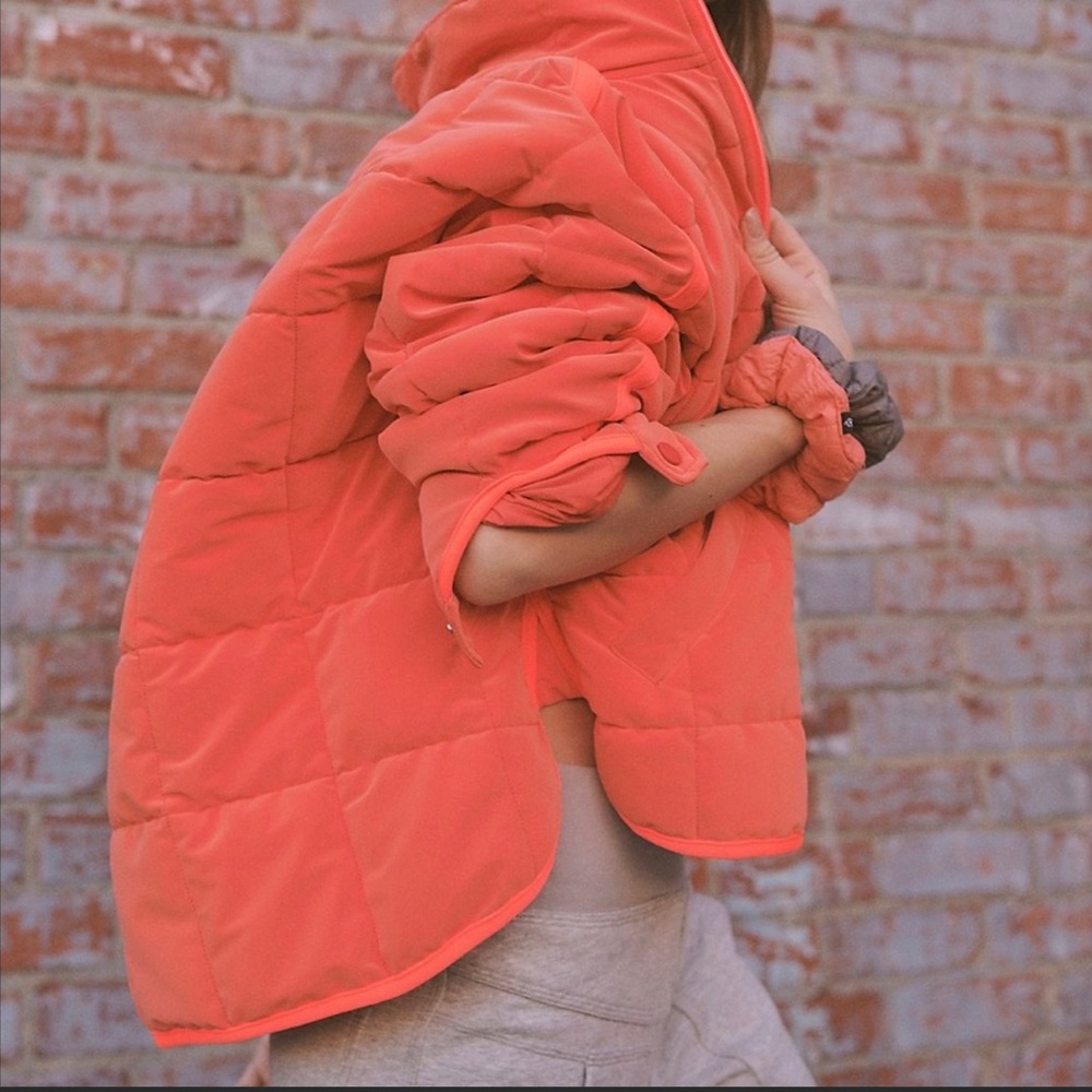 Orange free people jacket with tags